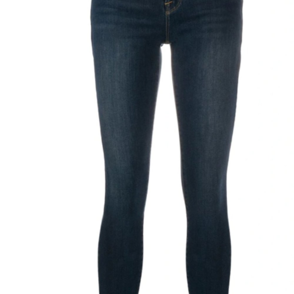 Le Skinny De Jeanne Slit Rivet Raw-edge Jeans In Fayette